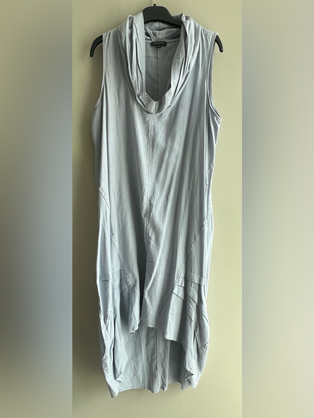 Light blue women’s linen dress
